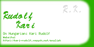 rudolf kari business card